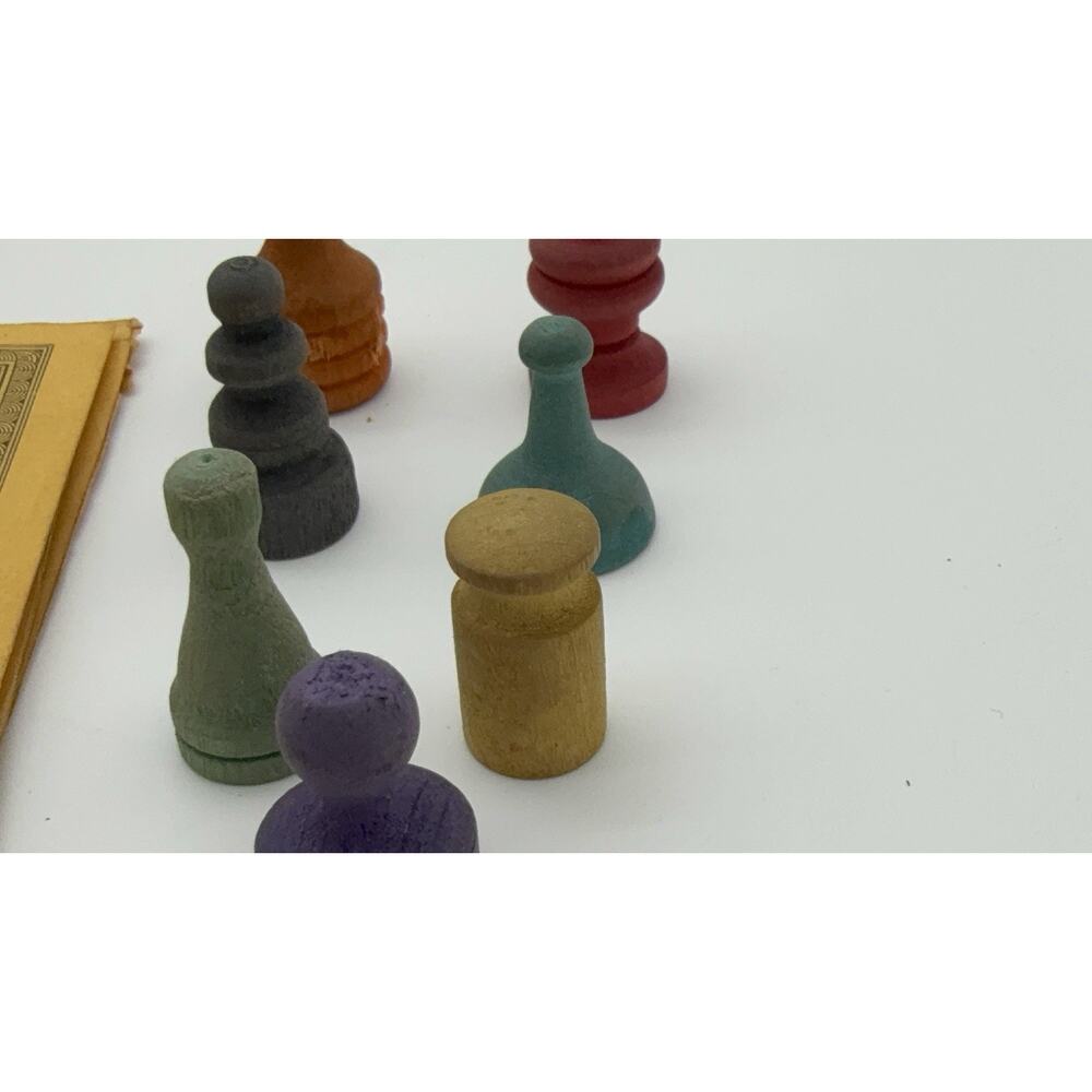 Vintage 1946-51 Parker Brothers Monopoly Game Great shape wood pieces no board - Picture 5 of 12